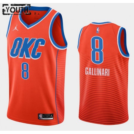 Kinder NBA Oklahoma City Thunder Trikot Danilo Gallinari 8 Jordan Brand 2020-2021 Statement Edition Swingman